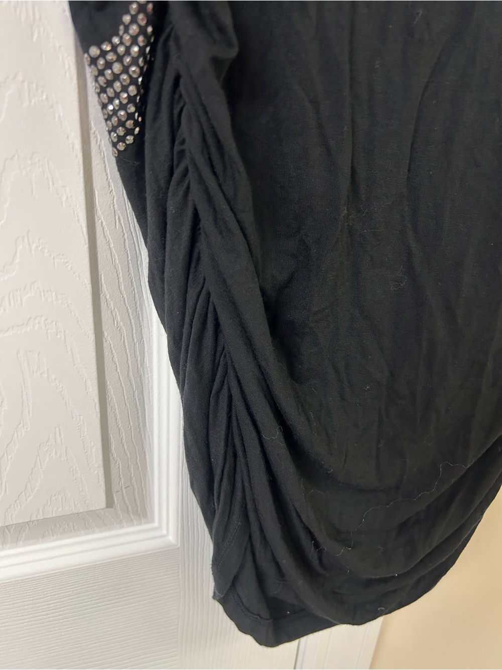 New York & Company Black Tank Top Horizontal Rhinestones Y2K style - Picture 4 of 4